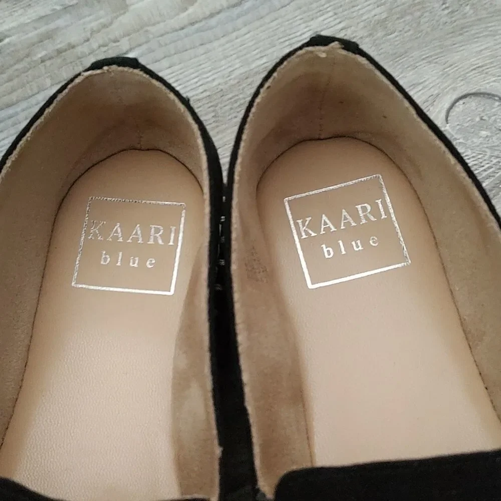 Kaari Blue™ Kiki  Black Knotted Espadrille Flats  Sz 6.5